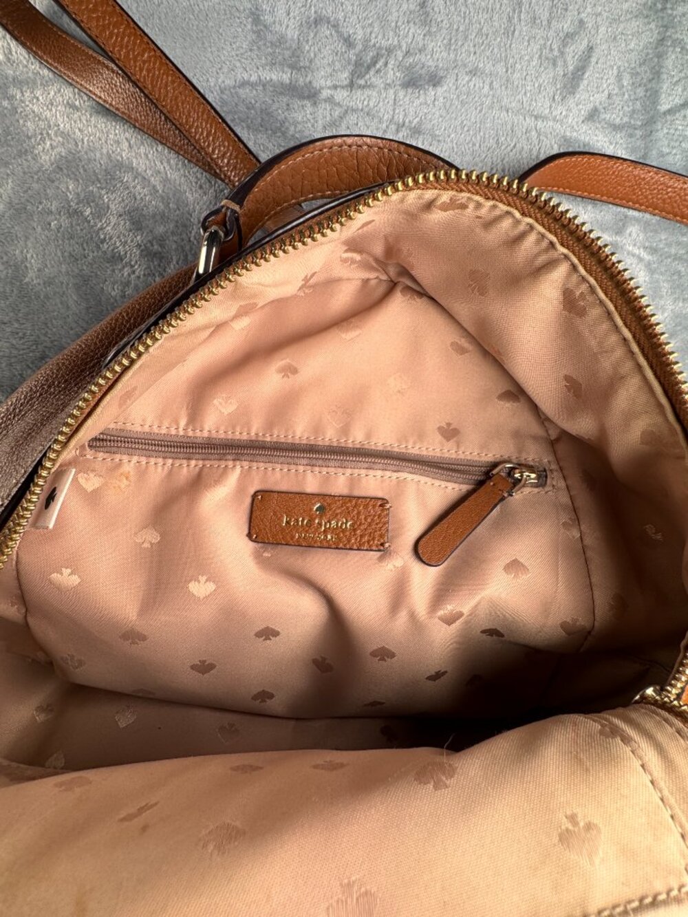 Kate Spade Jackson Medium Backpack Gingerbread Pebbled Leather - Picture 4 of 10
